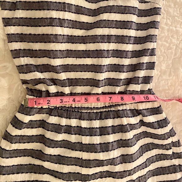 Madewell Striped Romper with Tie Back - Picture 10 of 13